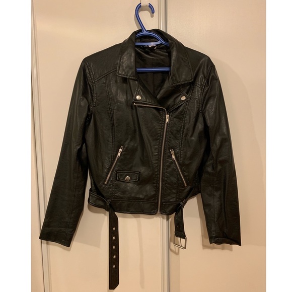 H&M black leather jacket - Picture 2 of 3